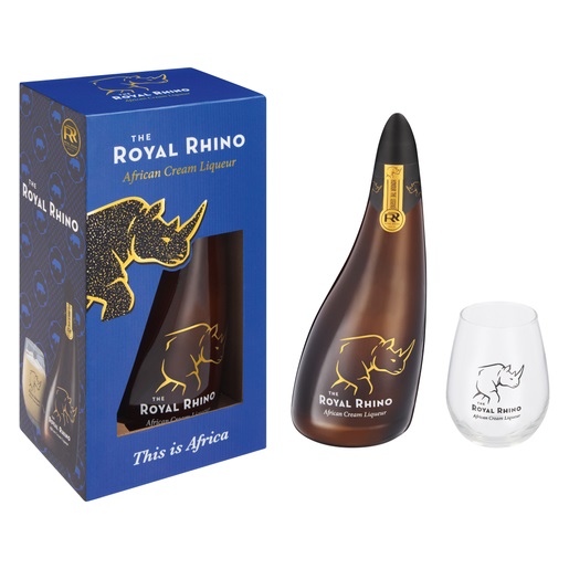 LIKÉR ROYAL RHINO 17% 0,7L + POHÁR