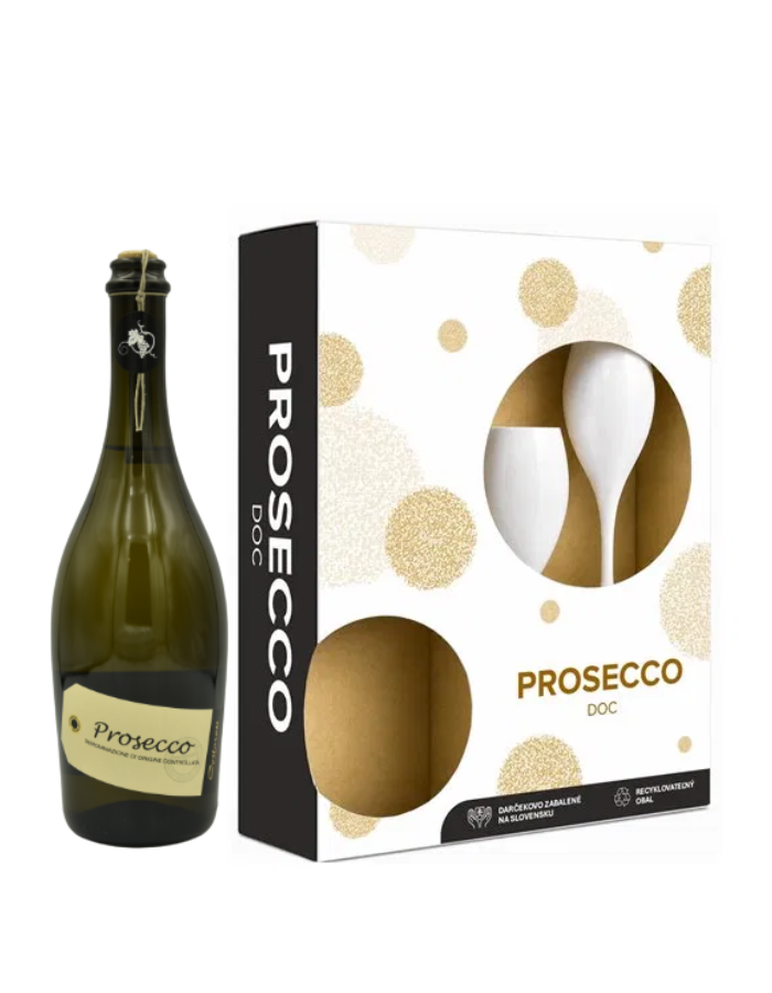 COSTAROSS PROSECCO DOC SPAGO EXTRA DRY 0,75L DARČEK. KAZETA